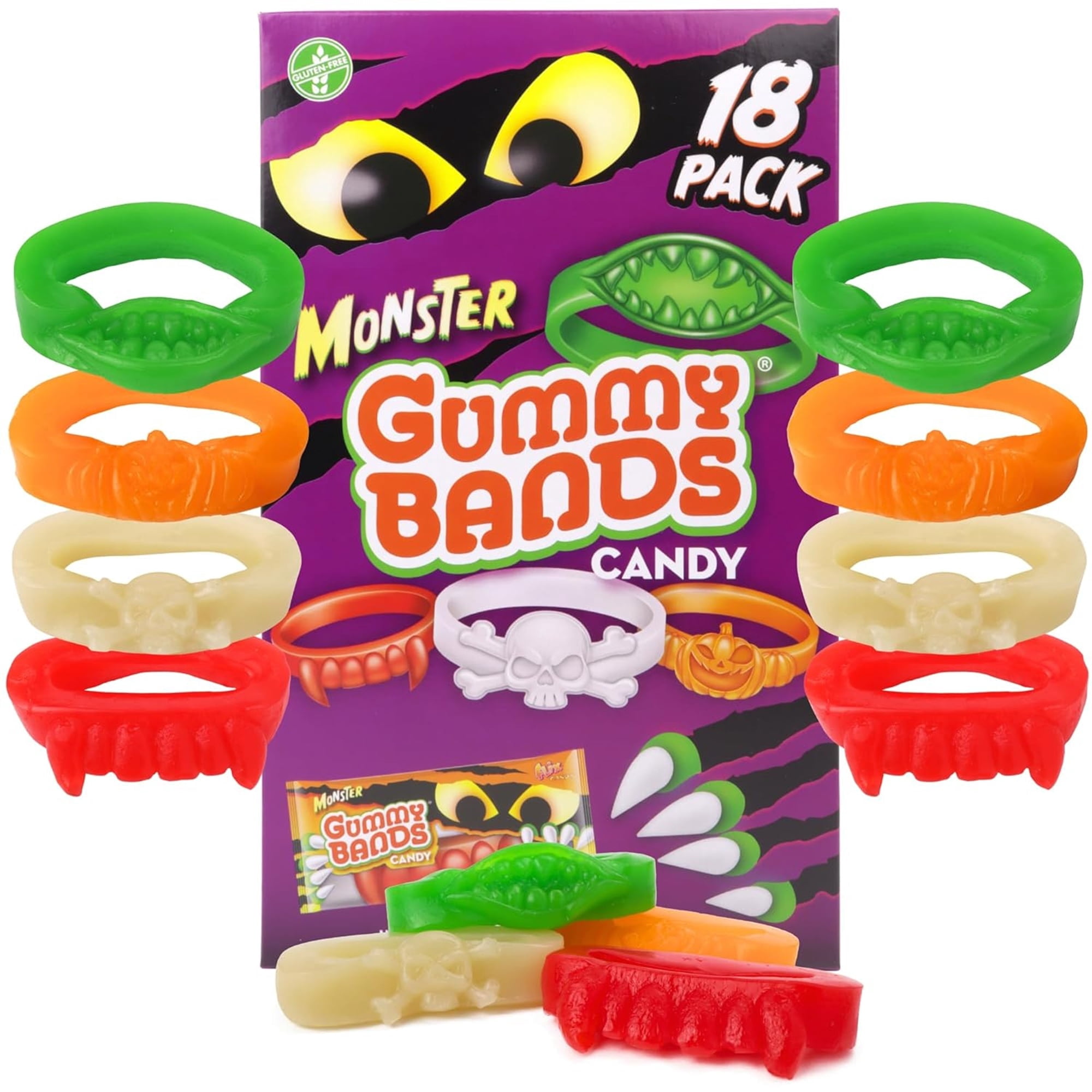 Imaginings 3, Monster Gummy Bracelets, 18 Count, 7.61 Ounce Box