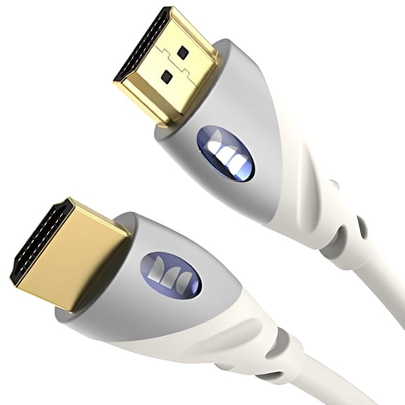 Monster HDMI Cable 4k Ultra HD with Ethernet - Corrosion-Resistant 24k Rose Gold Contacts and V-Grip Connection - HDMI Cable for PS3 and Computer Monitor - 4 FT