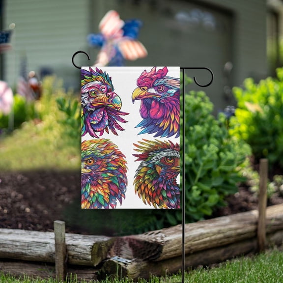Monster Head Garden Flag Double Sided Outdoor Banners for Courtyard Outdoor Lawn Farmhouse Holiday Decorations