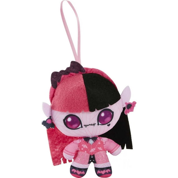 Monster High 4-Inch Mini Plush Draculaura Doll with Attachable Ribbon