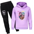thumbnail image 1 of Monster High 6-13 Year Old Girl Hoodie Set Cartoon Pure Cotton Hoodie Long Sleeve Hoodie+Pants Set, 1 of 2