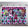 thumbnail image 1 of Monster High Backdrop Banner Party Supplies Poster Movie Theme Background for Photography Kids Birthday Decorations, 1 of 6