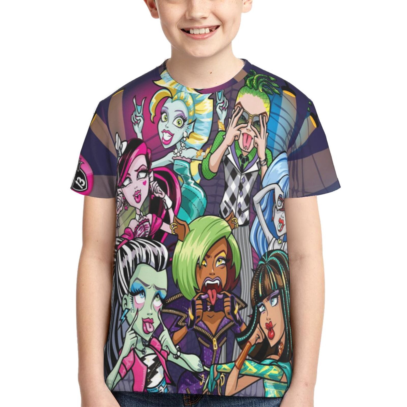 Monster High Boys Girls T-Shirt 3d Print Graphic Short Sleeve Tee Shirt ...