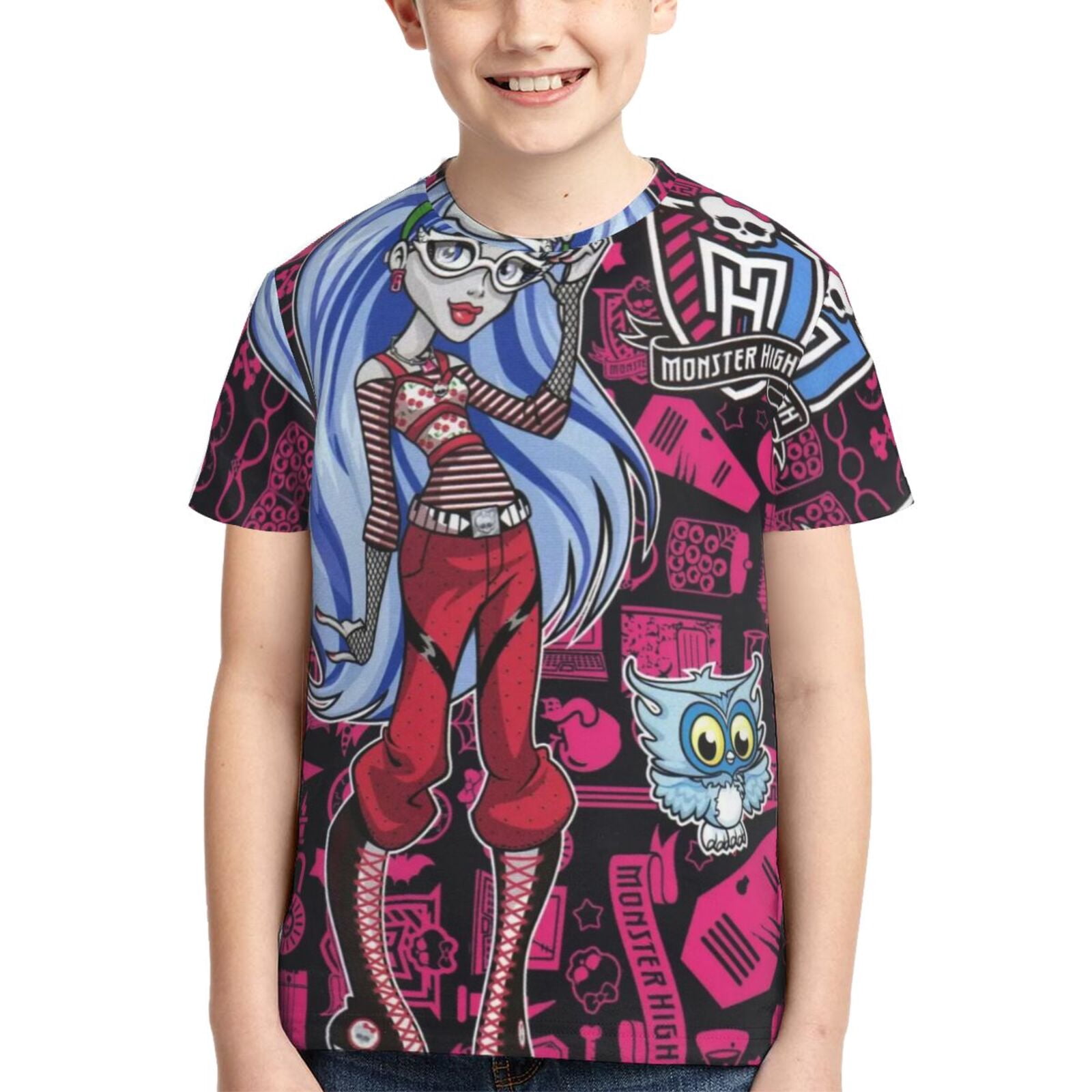 Monster High Boys Girls T-Shirt 3d Print Graphic Short Sleeve Tee Shirt ...