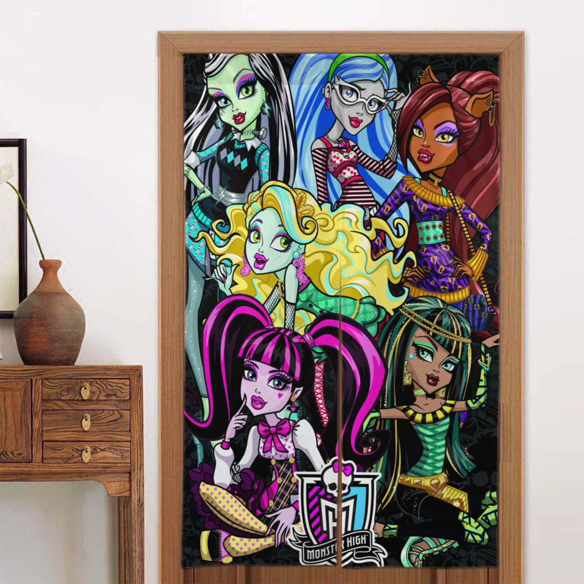 モンスターハイ　monsterhigh カーテン Monster High Cartoon Door Curtain Doorway Bedroom Kitchen