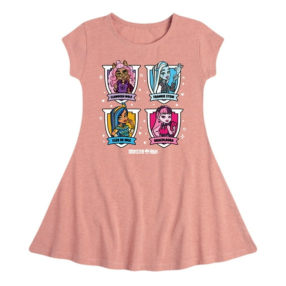 Monster High - Character Grid - Toddler And Youth Girls Fit And Flare Dress