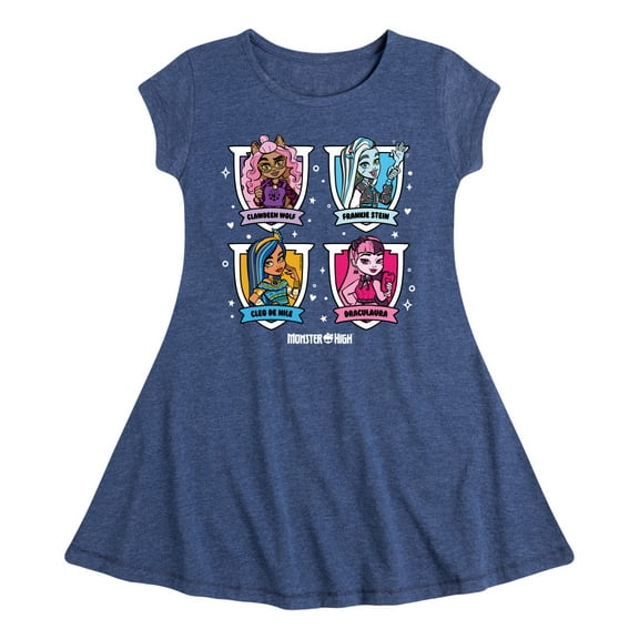Monster High - Character Grid - Toddler And Youth Girls Fit And Flare Dress