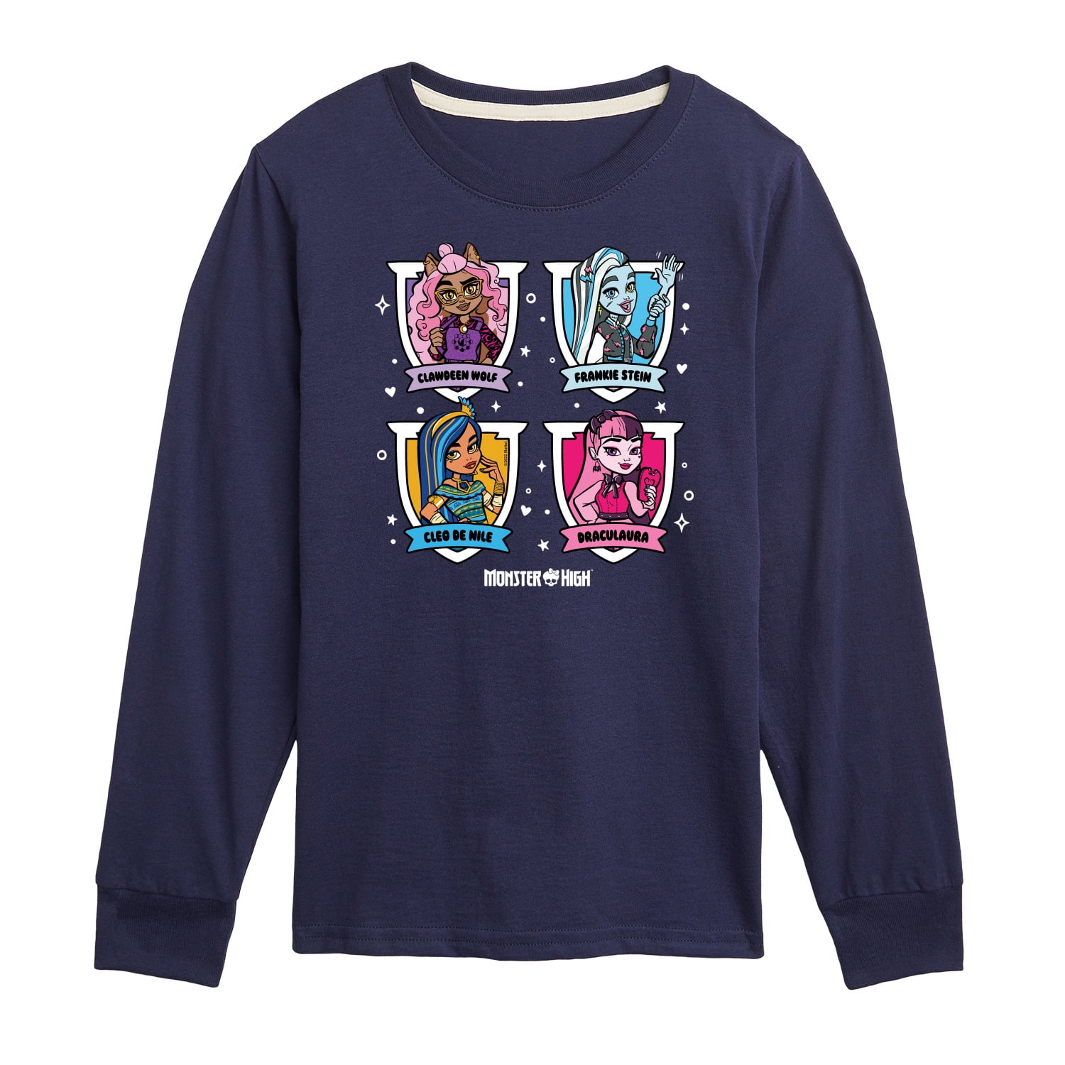 Monster High - Character Grid - Toddler And Youth Long Sleeve Graphic T-Shirt