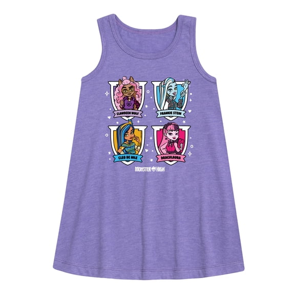 Monster High - Character Grid - Toddler and Youth Girls A-line Dress