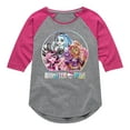 thumbnail image 1 of Monster High - Circle OF Friends - Toddler & Youth Girls Raglan Graphic T-Shirt, 1 of 5