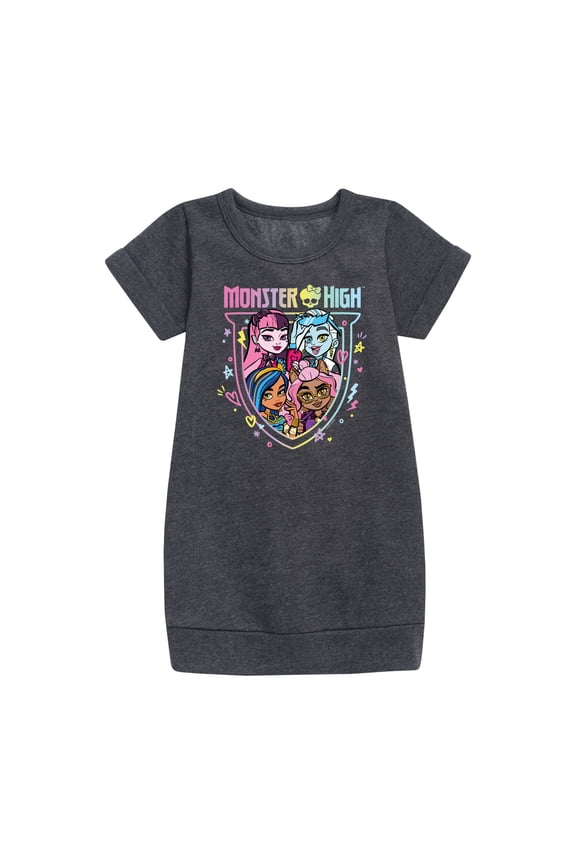 Monster High - Class Crew In Attendance - Toddler & Youth Girls Fleece Dress