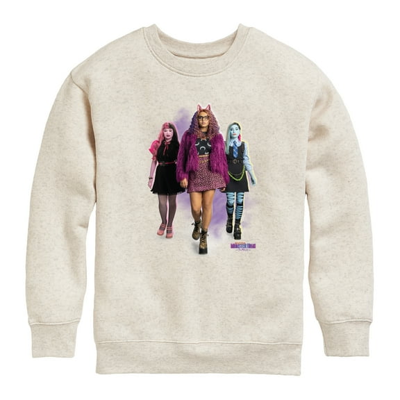 Monster High - Clawdeen, Draculaura, Frankie - Toddler And Youth Crewneck Fleece Sweatshirt