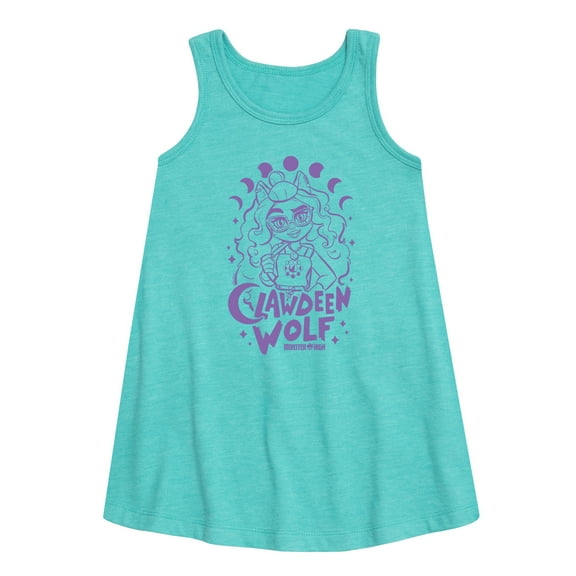 Monster High - Clawdeen Purple - Toddler and Youth Girls A-line Dress