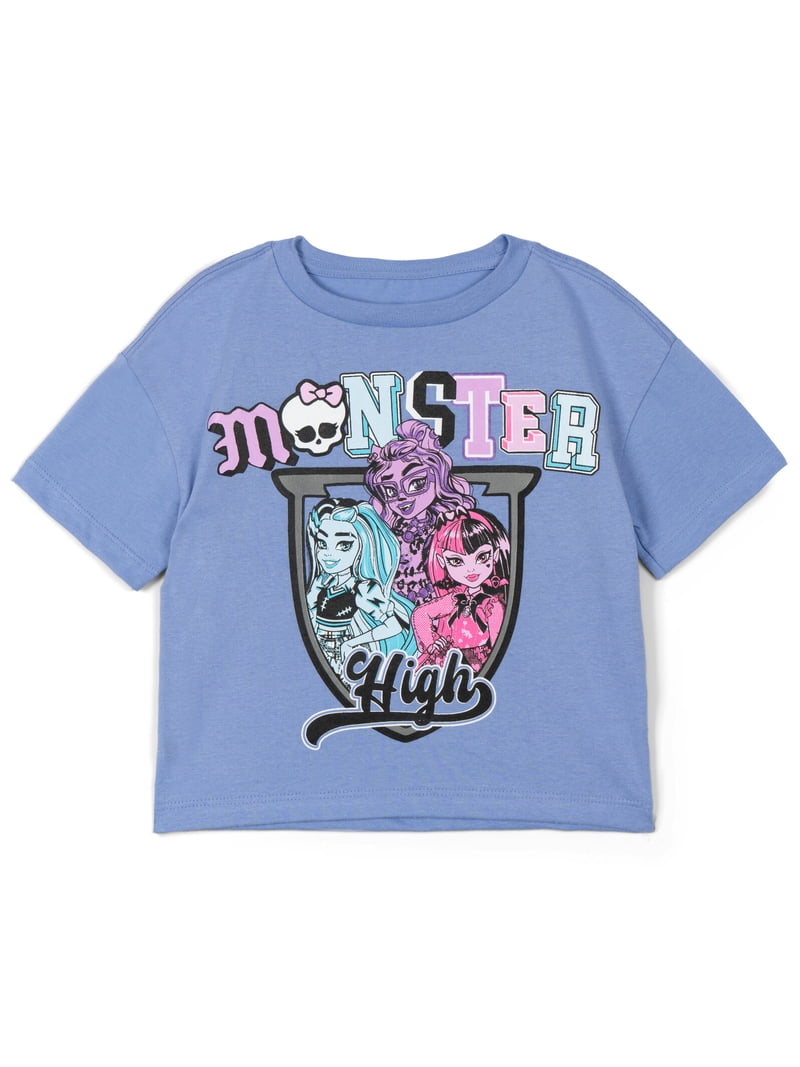 Monster High Big Girls' Short Sleeve T-Shirt Jacaranda Purple