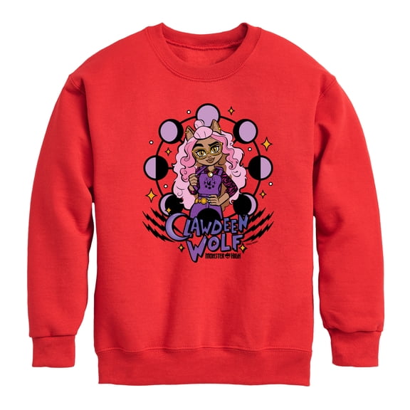 Monster High - Clawdeen Wolf - Toddler And Youth Crewneck Fleece Sweatshirt