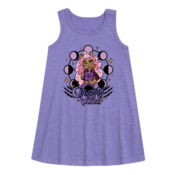 Monster High - Clawdeen Wolf - Toddler and Youth Girls A-line Dress