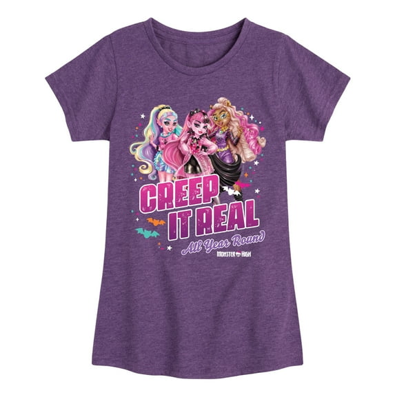 Monster High - Creep It Real - Toddler & Youth Girls Short Sleeve Graphic T-Shirt