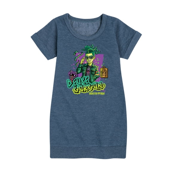 Monster High - Deuce Gorgon Snake Venom - Toddler & Youth Girls Fleece Dress