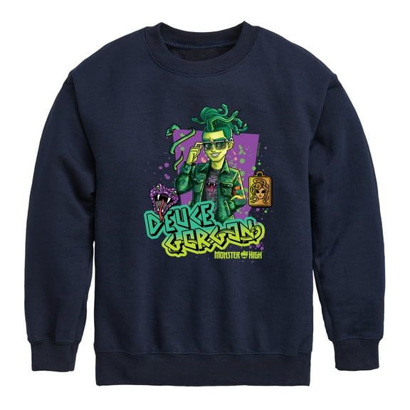 Monster High - Deuce Gorgon - Toddler And Youth Crewneck Fleece Sweatshirt