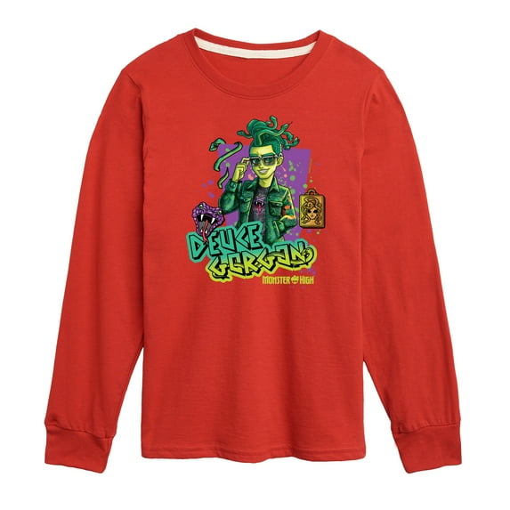 Monster High - Deuce Gorgon - Toddler And Youth Long Sleeve Graphic T-Shirt