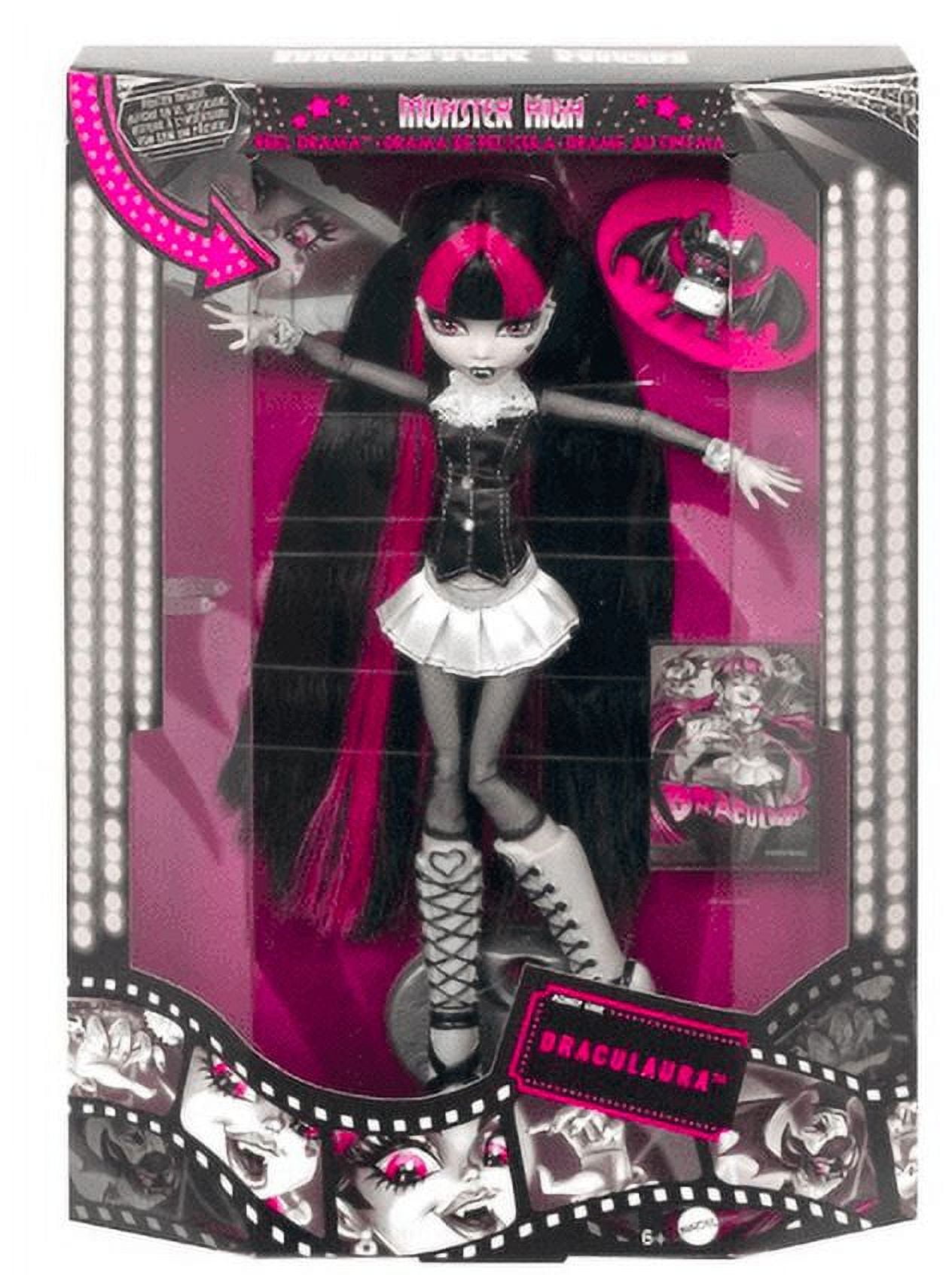 Monster High Doll with Posters, Draculaura in Black and White Reel Drama Cinema Edition