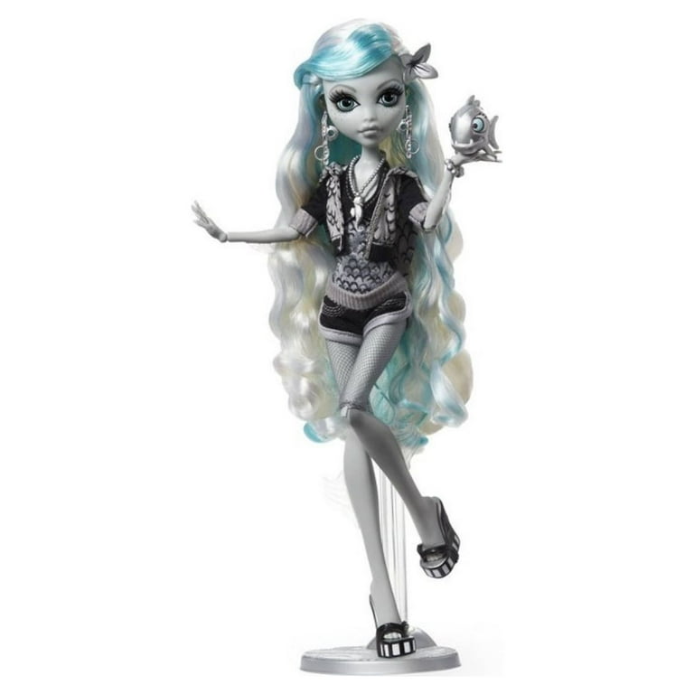 Monster High Doll with Posters, Lagoona Blue in Black and White, Reel Drama  Lagoona Monster High Doll 