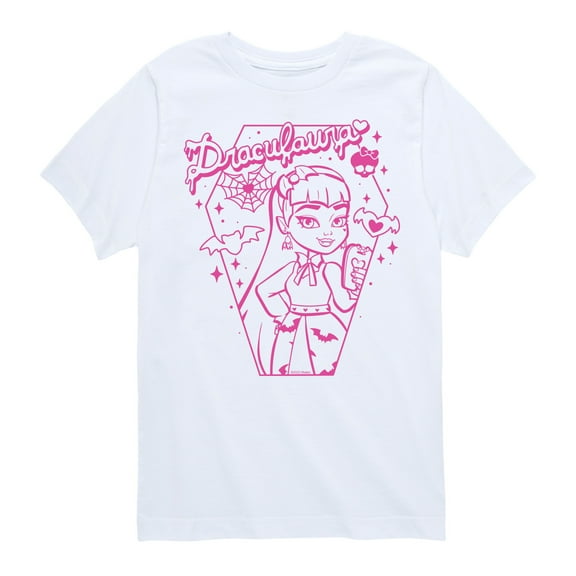 Monster High - Draculara Pink - Toddler And Youth Short Sleeve Graphic T-Shirt