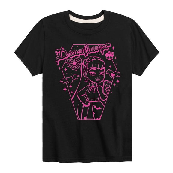 Monster High - Draculara Pink - Toddler And Youth Short Sleeve Graphic T-Shirt