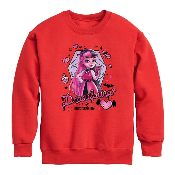 Monster High - Draculara - Toddler And Youth Crewneck Fleece Sweatshirt