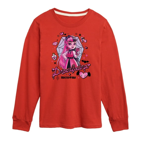 Monster High - Draculara - Toddler And Youth Long Sleeve Graphic T-Shirt