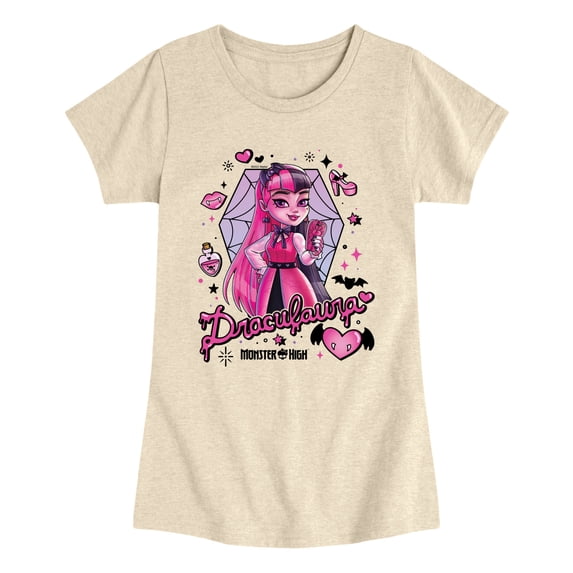 Monster High - Draculara - Youth Girls Fitted Short Sleeve T-Shirt