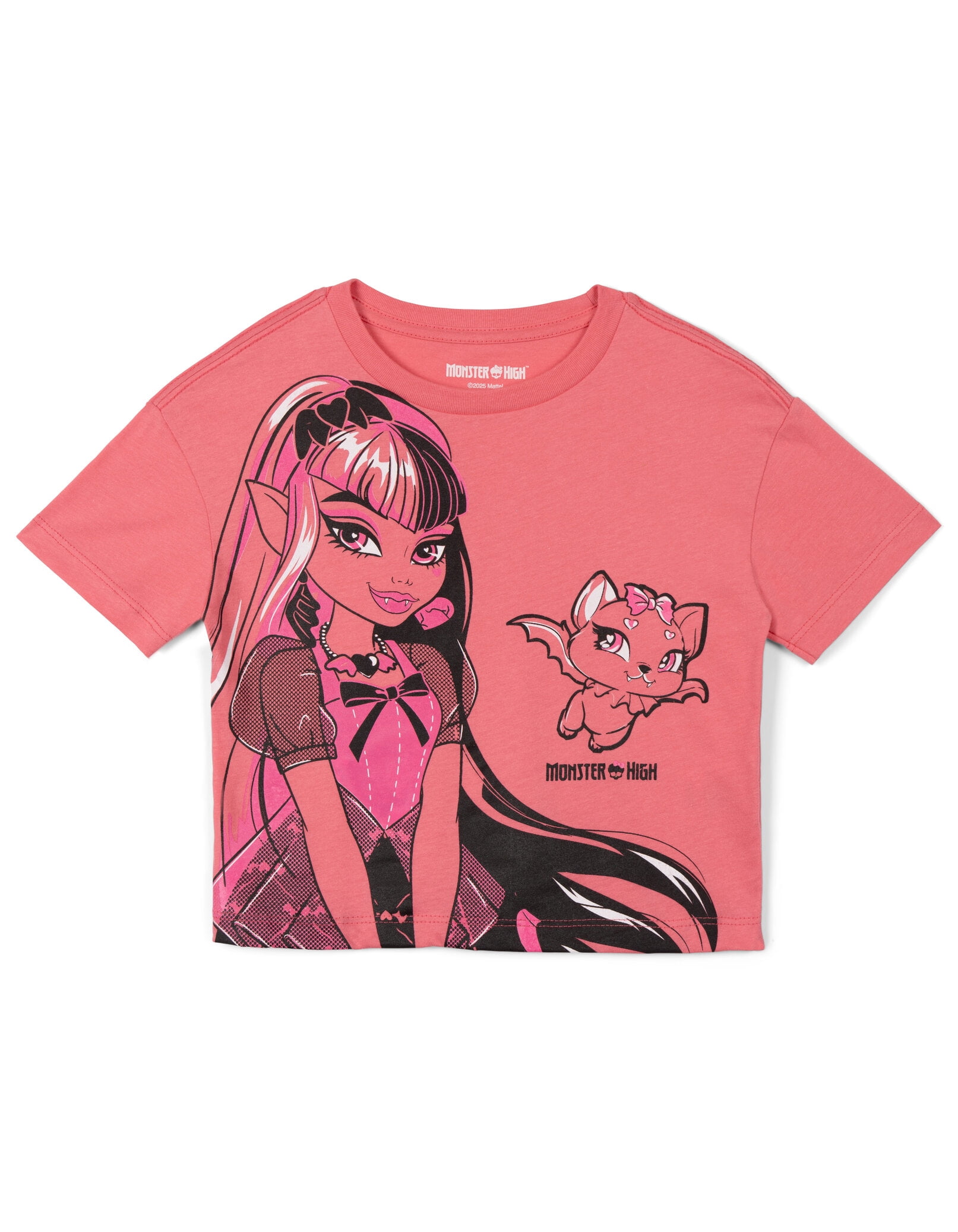 Monster High Draculaura Boxy T-Shirt Toddler to Big Kid - Walmart.com