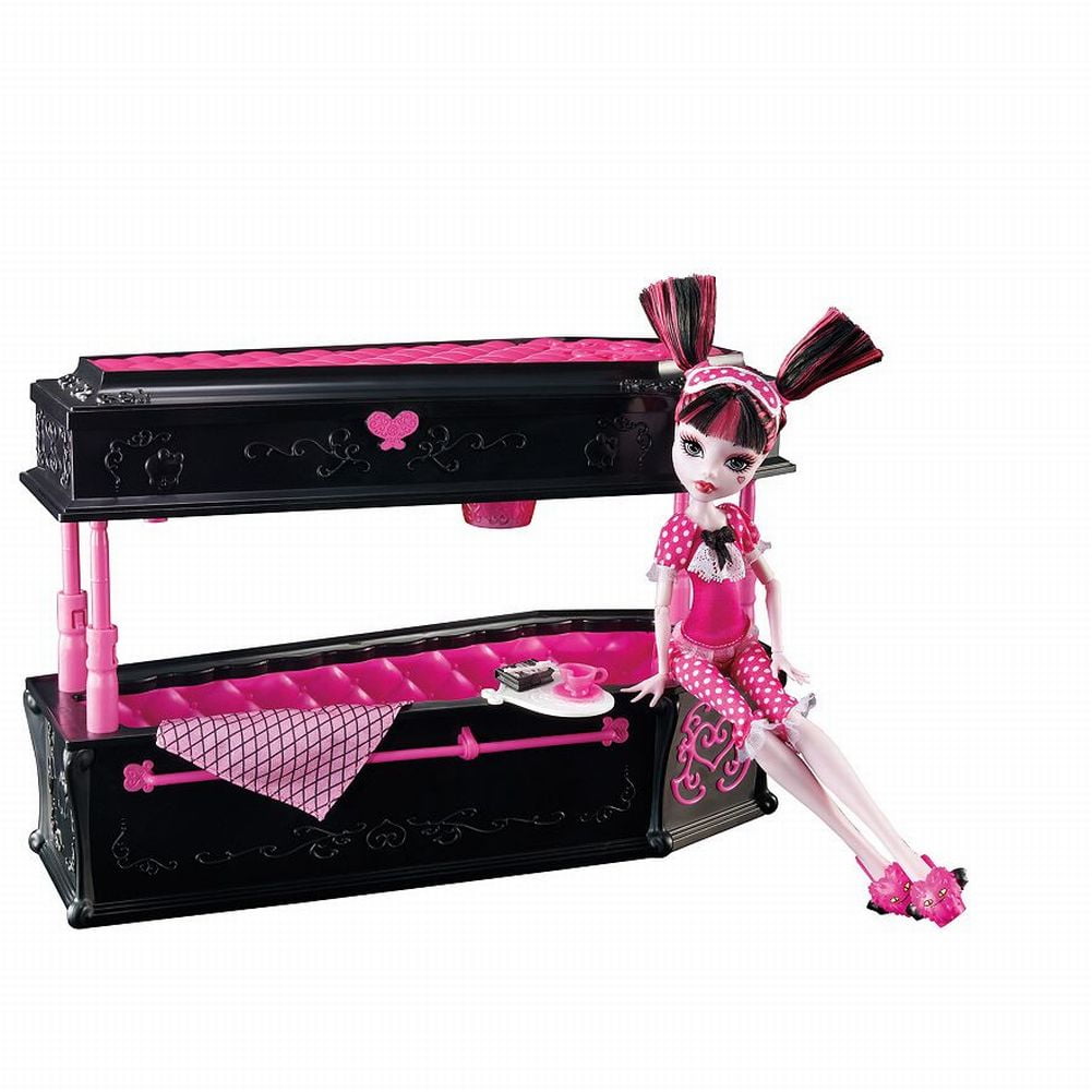 Monster High Draculaura Doll & Jewelry Box Coffin Set - Walmart.com