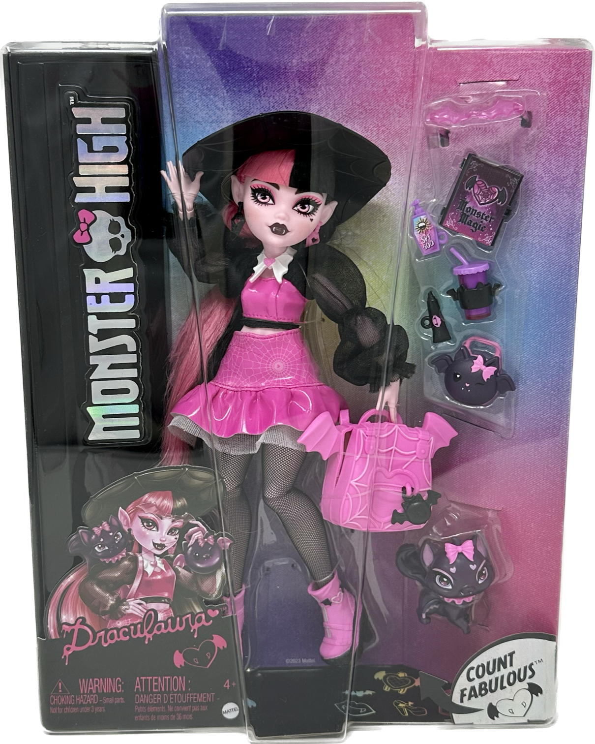 Monster High Draculaura Kids Doll with Bat Cat