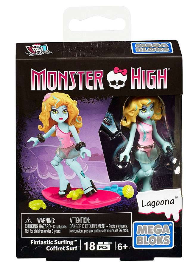 Monster High Fintastic Surfing Coffret Surf Set Mega Bloks DPK41 (Lagoona)
