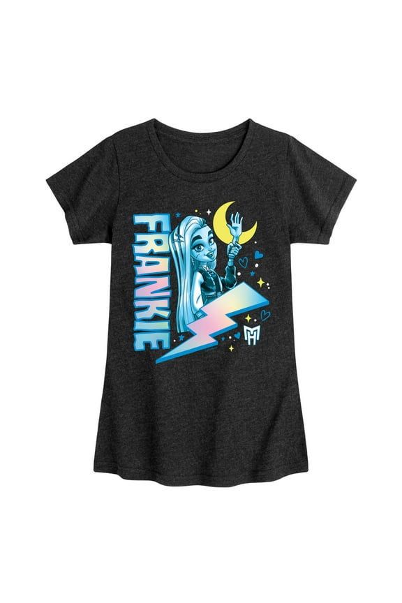 - Frankie Blue Bolt - Toddler & Youth Girls Short Sleeve Graphic T-Shirt