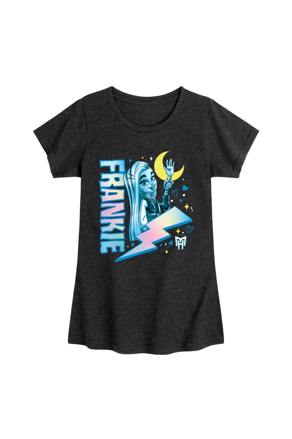 - Frankie Blue Bolt - Toddler & Youth Girls Short Sleeve Graphic T-Shirt