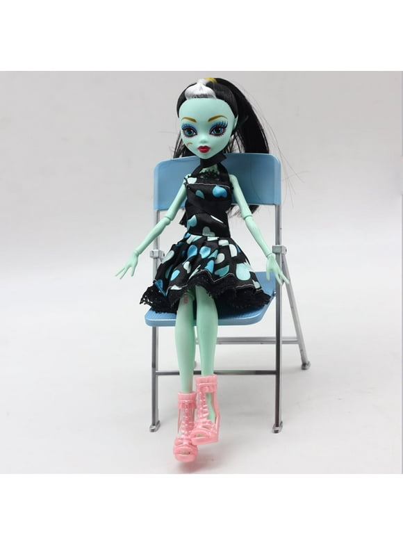 Monster High Frankie Stein 12Inch Fashion Doll and Accessories, 12 Joints Monster Doll Toy Party Set with Pet