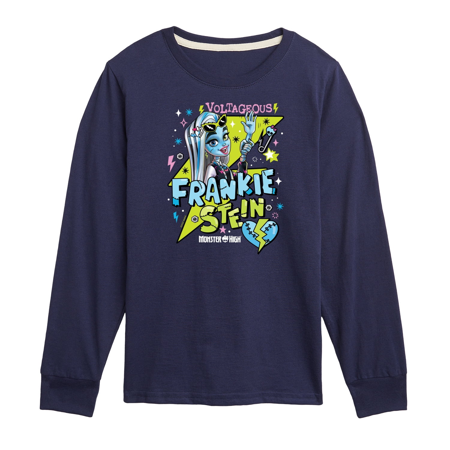 Monster High - Frankiestein Voltageous - Toddler And Youth Long Sleeve Graphic T-Shirt
