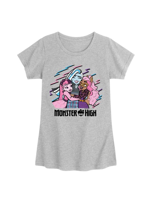 - Friend Hug Girls' Fitted Short Sleeve Graphic T-Shirt