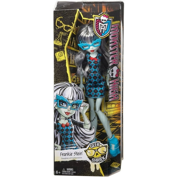 Monster High Geek Shriek Frankie Stein 10.5" Doll, Voltageous Style, Lightning Bolt Accessories