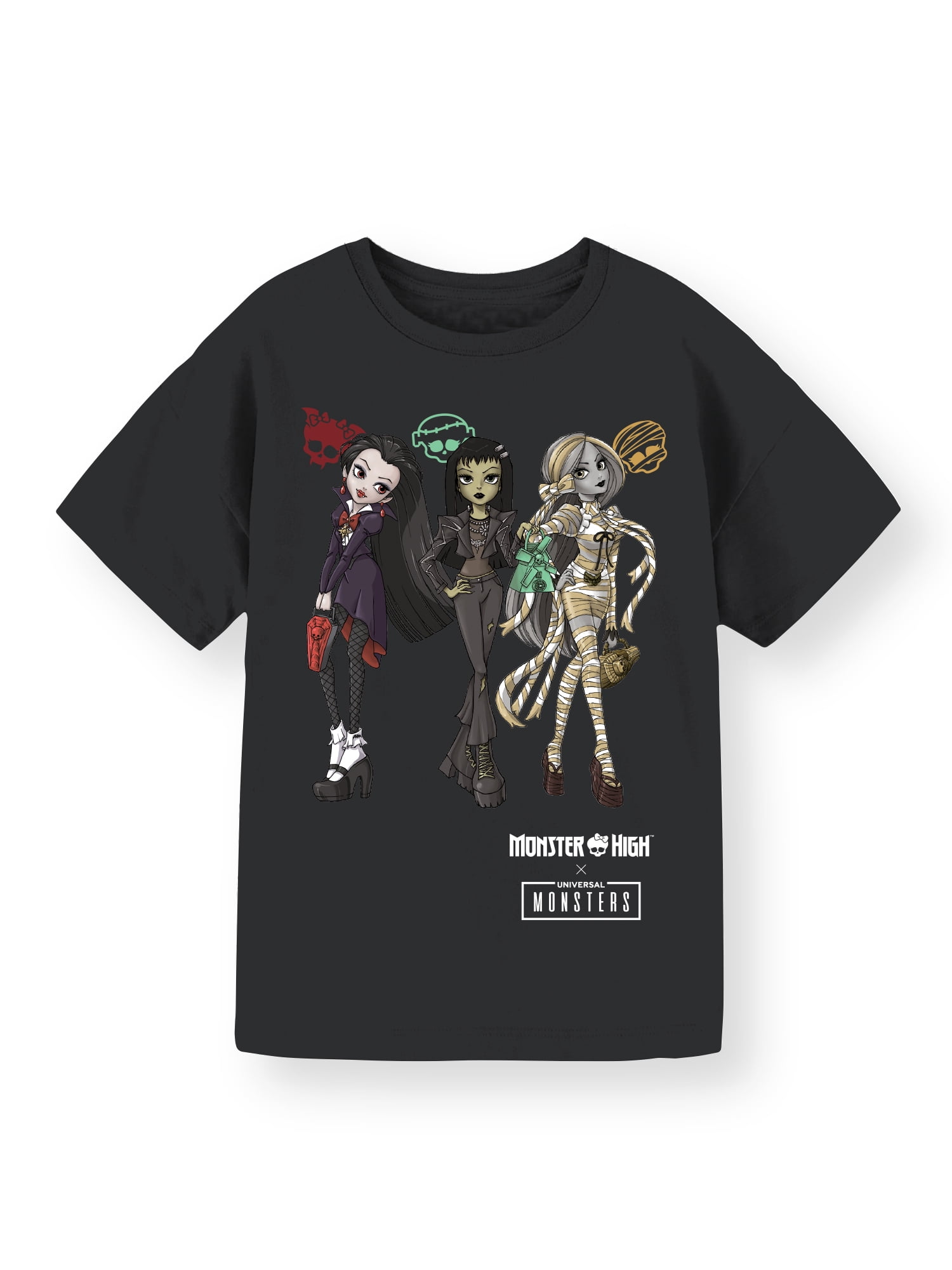 Monster High, Girls' Short Sleeve T-Shirt, Three Fierce Ladies, Sizes 4-16
