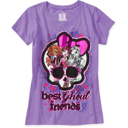 Monster High Girls Skullette Graphic Tee - Walmart.com