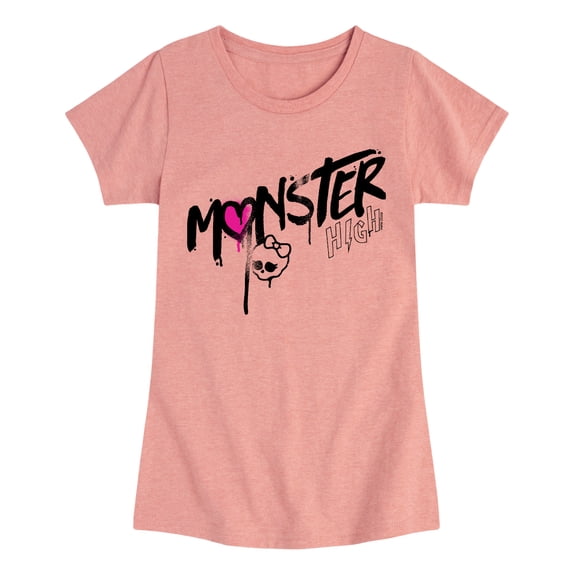 Monster High - Graffiti Logo - Youth Girls Fitted Short Sleeve T-Shirt