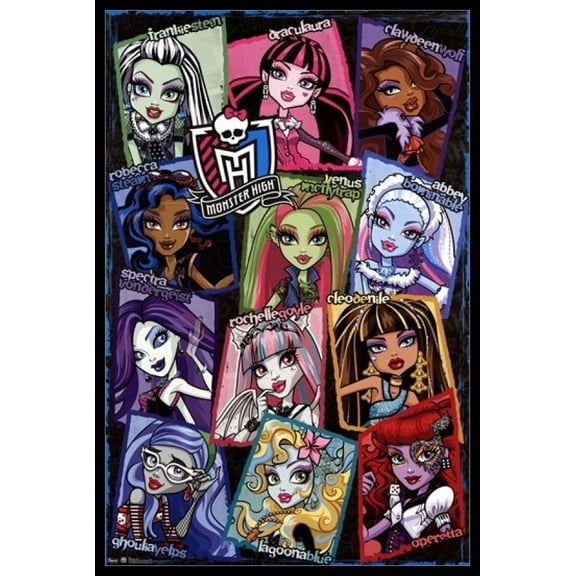 Monster High - Grid Laminated & Framed Poster Print (24 x 36)