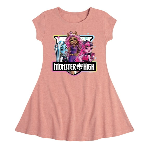 Monster High - Group Badge - Toddler & Youth Girls Fit & Flare Dress