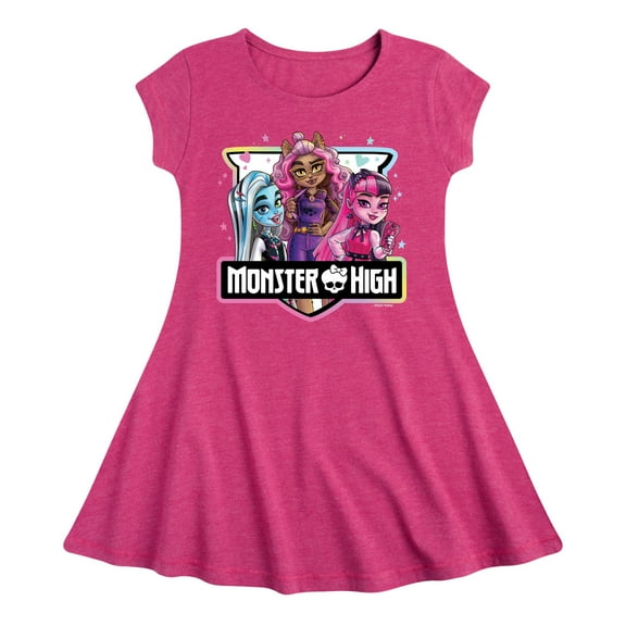 Monster High - Group Badge - Toddler & Youth Girls Fit & Flare Dress