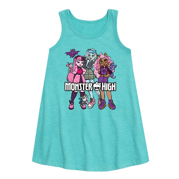 Monster High - Group With Pets - Toddler and Youth Girls A-line Dress