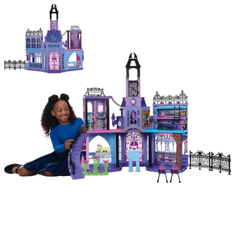 Monster High Haunted High School Doll House with 35+ Pieces of Furniture and Accessories