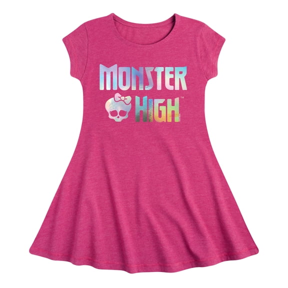 Monster High - Holographic Logo - Toddler & Youth Girls Fit & Flare Dress